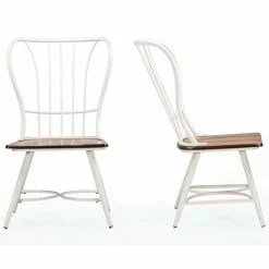 Wholesale 👏 Baxton Studio Longford Windsor Dining Side Chair In White (Set Of 2) 🤩 -Cheap Office Chairs Store 1706980 2 L