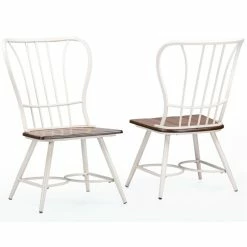 Wholesale ๐ Baxton Studio Longford Windsor Dining Side Chair In White (Set Of 2) ๐คฉ