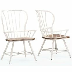 Brand new ๐คฉ Baxton Studio Longford Windsor Dining Arm Chair In White (Set Of 2) ๐