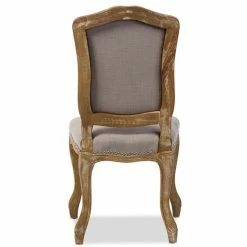 New 💯 Baxton Studio Chateauneuf Dining Side Chair In Oak And Beige ❤️ -Cheap Office Chairs Store 1707244 5 L