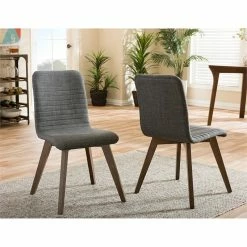 Hot Sale 💯 Baxton Studio Sugar Dining Side Chair In Dark Gray (Set Of 2) 🎉 -Cheap Office Chairs Store 1707388 1 L