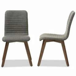 Hot Sale 💯 Baxton Studio Sugar Dining Side Chair In Dark Gray (Set Of 2) 🎉 -Cheap Office Chairs Store 1707388 2 L