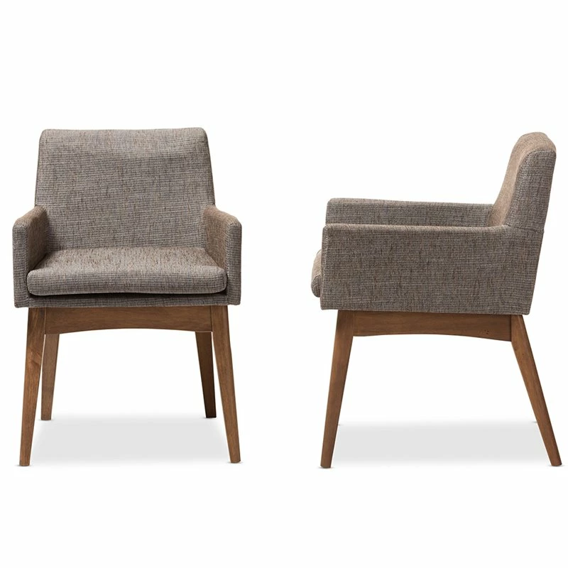 Buy ✔️ Baxton Studio Nexus Dining Arm Chair In Gray And Brown (Set Of 2) 😍 5 Buy ✔️ Baxton Studio Nexus Dining Arm Chair In Gray And Brown (Set Of 2) 😍 - Image 3