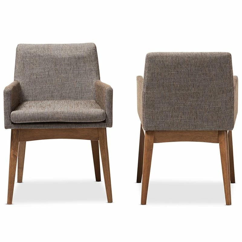 Buy ✔️ Baxton Studio Nexus Dining Arm Chair In Gray And Brown (Set Of 2) 😍 6 Buy ✔️ Baxton Studio Nexus Dining Arm Chair In Gray And Brown (Set Of 2) 😍 - Image 4