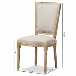 Discount 🎁 Baxton Studio Cadencia Dining Side Chair In Weathered Oak And Beige 🌟 -Cheap Office Chairs Store 1707506 7 L