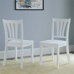 Deals 🎉 Corliving Dillon Dining Chair In White Wood (Set Of 2) 🥰 -Cheap Office Chairs Store 1724733 13 L