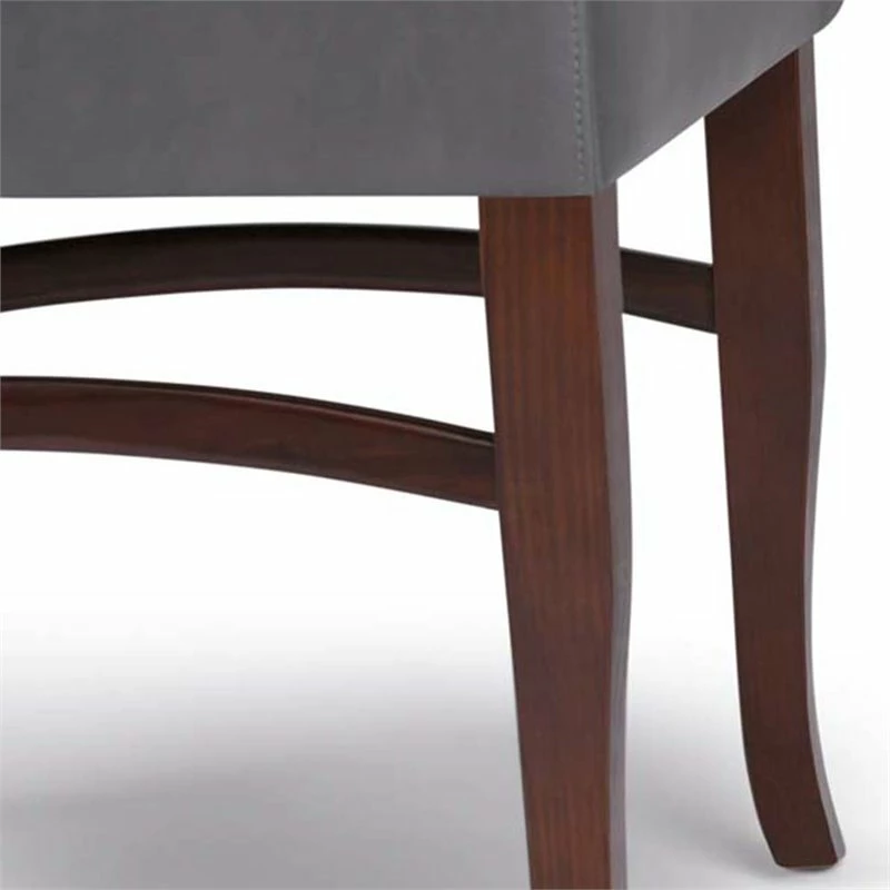 Discount 👏 Simpli Home Ezra Dining Chair In Stone Gray Faux Leather (Set Of 2) ✨ 6 Discount 👏 Simpli Home Ezra Dining Chair In Stone Gray Faux Leather (Set Of 2) ✨ - Image 4