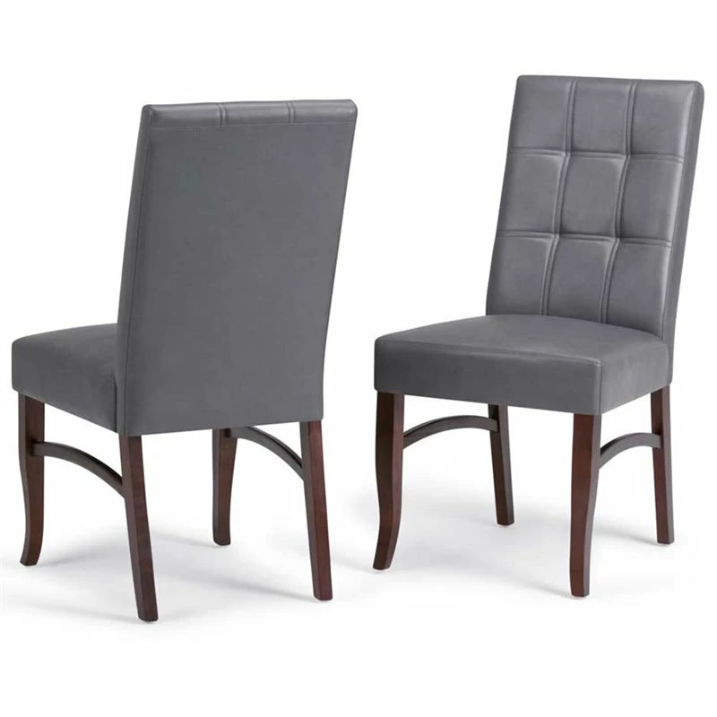 Discount 👏 Simpli Home Ezra Dining Chair In Stone Gray Faux Leather (Set Of 2) ✨ 3 Discount 👏 Simpli Home Ezra Dining Chair In Stone Gray Faux Leather (Set Of 2) ✨