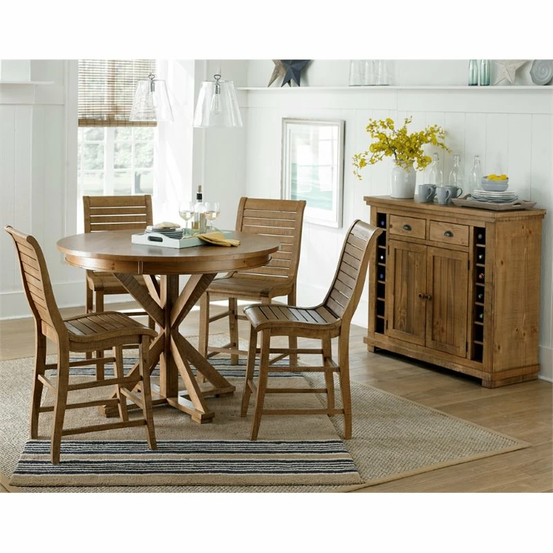 Promo ๐ Progressive Furniture Willow Set Of 2 Wood Counter Chairs Distressed Pine ๐ 5 Promo ๐ Progressive Furniture Willow Set Of 2 Wood Counter Chairs Distressed Pine ๐ - Image 3