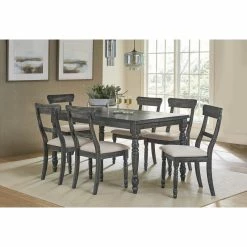 Cheapest 🔔 Progressive Furniture Muse Ladderback Set Of 2 Wood Chairs Weathered Pepper 😍 -Cheap Office Chairs Store 1730734 3 L