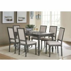 Best Pirce 🧨 Progressive Furniture Muse Set Of 2 Wood Dining Chairs Weathered Pepper Black ❤️ -Cheap Office Chairs Store 1730735 3 L