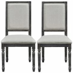 Best Pirce ๐งจ Progressive Furniture Muse Set Of 2 Wood Dining Chairs Weathered Pepper Black โค๏ธ