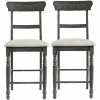Top 10 ✔️ Progressive Furniture Muse Wood Ladderback Counter Chairs Set 2 Weathered Pepper 🎉 -Cheap Office Chairs Store 1730953 7 L