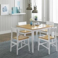 Coupon 🔔 Progressive Furniture Christy Set Of 2 Wood Dining Chairs In Light Oak And White 🔥 -Cheap Office Chairs Store 1731005 2 L