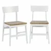 Coupon 🔔 Progressive Furniture Christy Set Of 2 Wood Dining Chairs In Light Oak And White 🔥 -Cheap Office Chairs Store 1731005 3 L