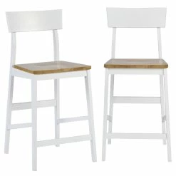 Outlet 🛒 Progressive Furniture Christy Set Of 2 Counter Height Chairs In Oak And White ⭐