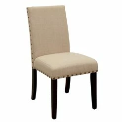 Top 10 🔔 Furniture Of America Boelin Fabric Nailhead Dining Chair In Beige (Set Of 2) 🧨 -Cheap Office Chairs Store 1733729 L