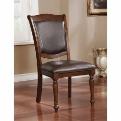 Brand new ❤️ Furniture Of America Simmons Wood Dining Side Chair In Brown Cherry (Set Of 2) 🎉 -Cheap Office Chairs Store 1738517 1 L