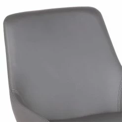 Discount 🌟 Maklaine Faux Leather Dining Chair In Gray 👍 11 Discount 🌟 Maklaine Faux Leather Dining Chair In Gray 👍 -Cheap Office Chairs Store 1744852 3 L