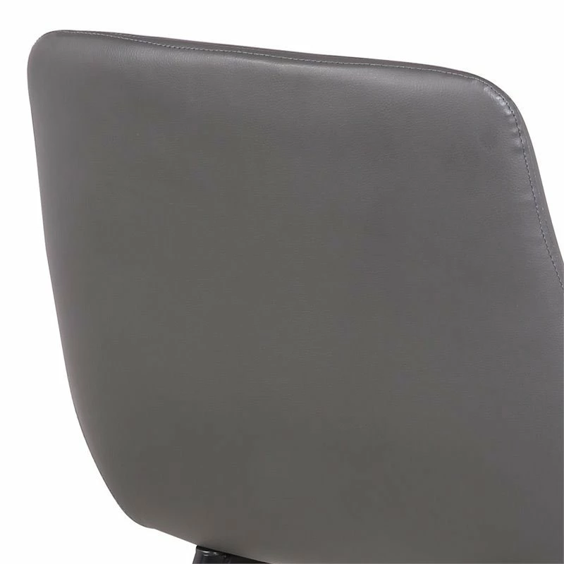 Discount 🌟 Maklaine Faux Leather Dining Chair In Gray 👍 7 Discount 🌟 Maklaine Faux Leather Dining Chair In Gray 👍 - Image 5