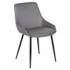 Discount 🌟 Maklaine Faux Leather Dining Chair In Gray 👍 -Cheap Office Chairs Store 1744852 L