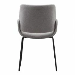 Budget 👍 Moe's Home Collection Lisboa 19" Fabric Dining Arm Chair In Light Gray ❤️ -Cheap Office Chairs Store 1745586 4 L