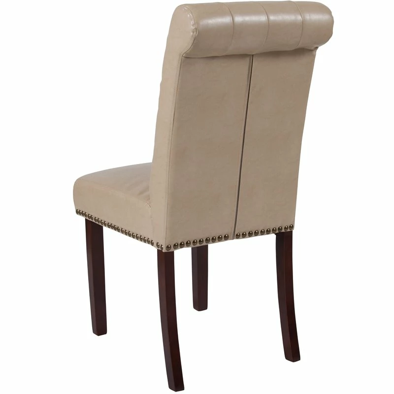 Cheapest 💯 Flash Furniture Hercules Leather Upholstered Parson Dining Side Chair In Beige ⌛ 9 Cheapest 💯 Flash Furniture Hercules Leather Upholstered Parson Dining Side Chair In Beige ⌛ - Image 7
