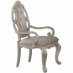 Best deal ๐งจ ACME Furniture ACME Ragenardus Dining Arm Chair In Gray And Antique White (Set Of 2) ๐งจ