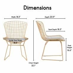 Cheap ๐ Elle Dรฉcor Elle Decor Holly Wire Dining Side Chair In French Gold (Set Of 2) โ๏ธ 12 Cheap ๐ Elle Dรฉcor Elle Decor Holly Wire Dining Side Chair In French Gold (Set Of 2) โ๏ธ -Cheap Office Chairs Store 1766017 6 L