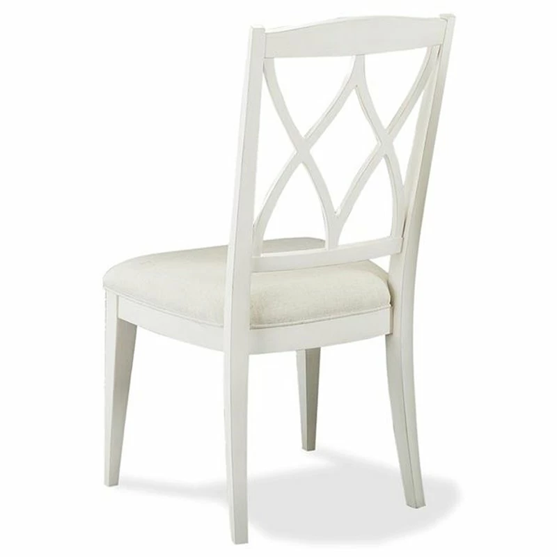 Buy 🥰 Riverside Furniture Myra XX-Back Upholstered Wood Dining Side Chair In White Set Of 2 🧨 7 Buy 🥰 Riverside Furniture Myra XX-Back Upholstered Wood Dining Side Chair In White Set Of 2 🧨 - Image 5