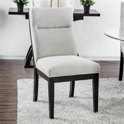 Coupon 🔥 Furniture Of America Andy Fabric Padded Dining Side Chair In Beige (Set Of 2) 😀 -Cheap Office Chairs Store 1790103 L