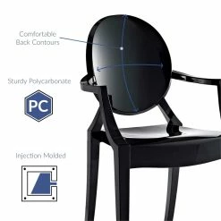 Discount 👏 Hawthorne Collections Dining Arm Chair In Black 🔥 -Cheap Office Chairs Store 1799851 9 L