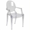 Budget ⭐ Bowery Hill Ghost Dining Chair With Arms In Transparent Crystal 💯 -Cheap Office Chairs Store 1816201 L