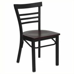 Best reviews of 💯 Bowery Hill Black Ladder Back Dining Chair In Mahogany 🤩