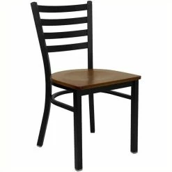 Cheapest 🎁 Bowery Hill Ladder Back Metal Dining Chair In Cherry 👏