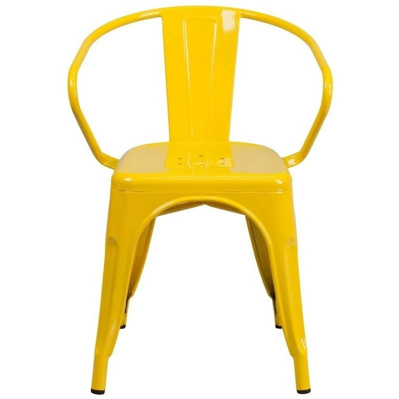 Cheap โ๏ธ Scranton & Co Metal Dining Arm Chair In Yellow ๐ 4 Cheap โ๏ธ Scranton & Co Metal Dining Arm Chair In Yellow ๐ - Image 2