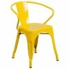 Cheap ✔️ Scranton & Co Metal Dining Arm Chair In Yellow 🔔 -Cheap Office Chairs Store 1825414 L