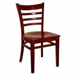 Flash Sale 😍 Beechwood Mountain Ladderback Side Chair In Mahogany With Wood Seat (Set Of 2) 🎉