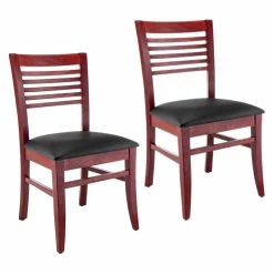 Hot Sale ✨ Beechwood Mountain Venetion Ladder Back Dining Side Chair (Set Of 2) 🎁