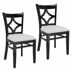 Budget 💯 Beechwood Mountain Curtain Back Side Chair In Black (Set Of 2) 👏
