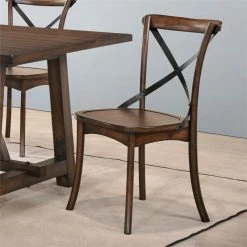 New 😉 ACME Furniture ACME Kaelyn Side Chair In Dark Oak And Black (Set Of 2) 🔔 9 New 😉 ACME Furniture ACME Kaelyn Side Chair In Dark Oak And Black (Set Of 2) 🔔 -Cheap Office Chairs Store 1855042 1 L