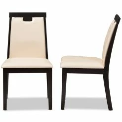 Top 10 🥰 Baxton Studio Evelyn Faux Leather Dining Side Chair (Set Of 2) ✨ -Cheap Office Chairs Store 1862250 3 L