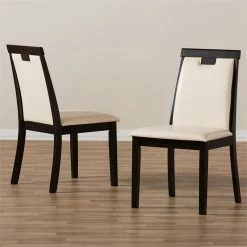 Top 10 🥰 Baxton Studio Evelyn Faux Leather Dining Side Chair (Set Of 2) ✨ -Cheap Office Chairs Store 1862250 5 L
