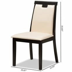 Top 10 🥰 Baxton Studio Evelyn Faux Leather Dining Side Chair (Set Of 2) ✨ -Cheap Office Chairs Store 1862250 6 L