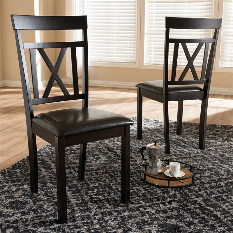 Top 10 🤩 Baxton Studio Rosie Dining Side Chair In Brown (Set Of 2) ✨ 4 Top 10 🤩 Baxton Studio Rosie Dining Side Chair In Brown (Set Of 2) ✨ - Image 2