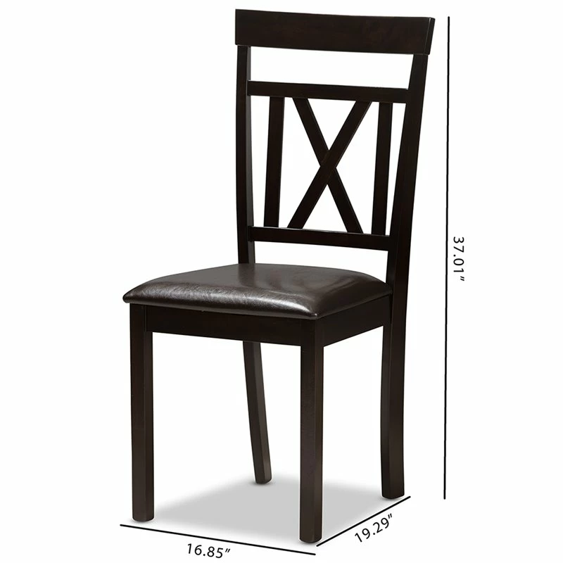 Top 10 🤩 Baxton Studio Rosie Dining Side Chair In Brown (Set Of 2) ✨ 9 Top 10 🤩 Baxton Studio Rosie Dining Side Chair In Brown (Set Of 2) ✨ - Image 7