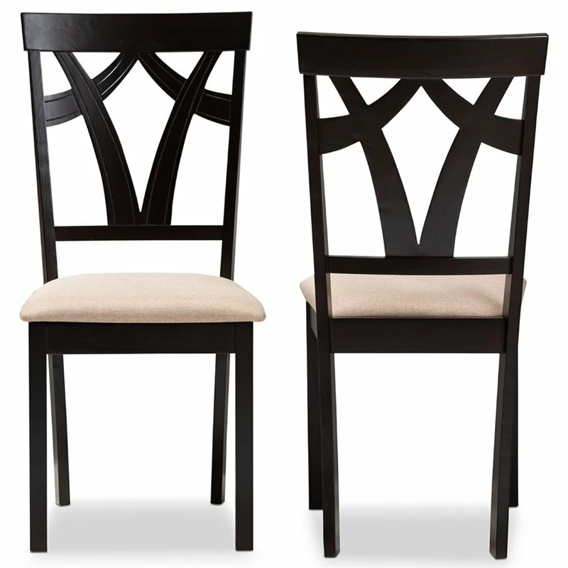 Best Sale 🌟 Baxton Studio Sylvia Dining Side Chair In Sand And Brown (Set Of 2) 🛒 5 Best Sale 🌟 Baxton Studio Sylvia Dining Side Chair In Sand And Brown (Set Of 2) 🛒 - Image 3