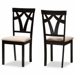 Best Sale 🌟 Baxton Studio Sylvia Dining Side Chair In Sand And Brown (Set Of 2) 🛒