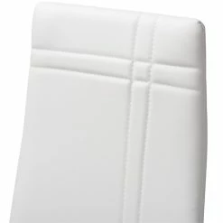 Outlet ✨ Baxton Studio Matiese Faux Leather Dining Chair In White (Set Of 4) 👍 -Cheap Office Chairs Store 1865048 4 L