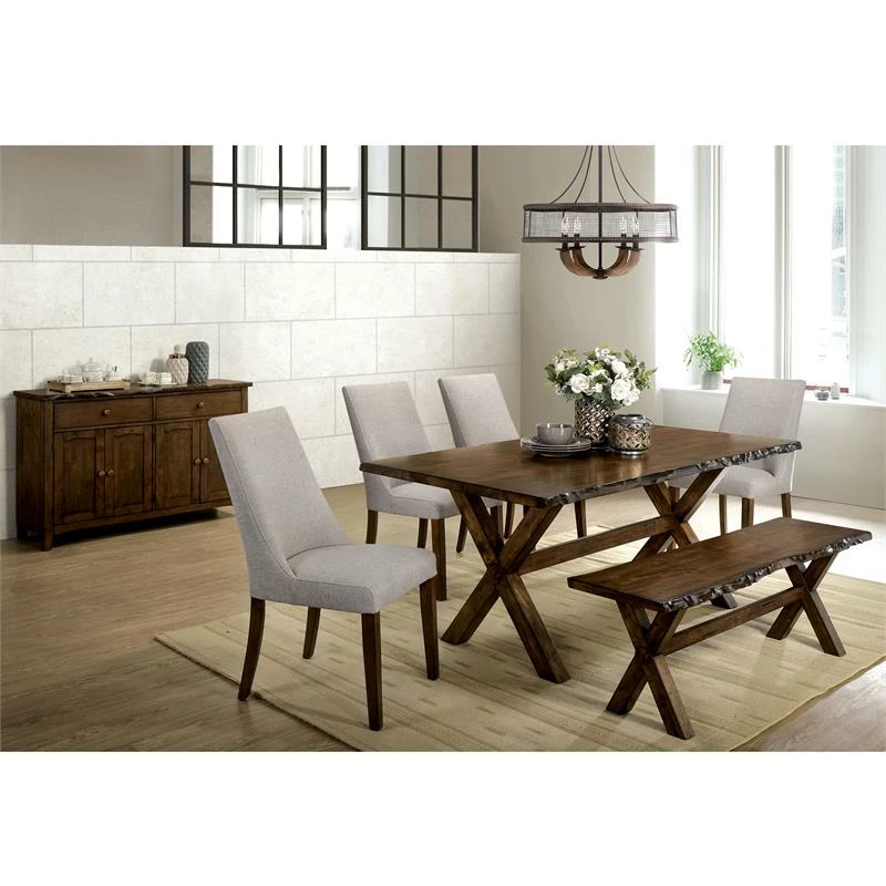 Budget 😉 Furniture Of America Terra Fabric Upholstered Side Chair In Walnut (Set Of 2) ⌛ 7 Budget 😉 Furniture Of America Terra Fabric Upholstered Side Chair In Walnut (Set Of 2) ⌛ - Image 5